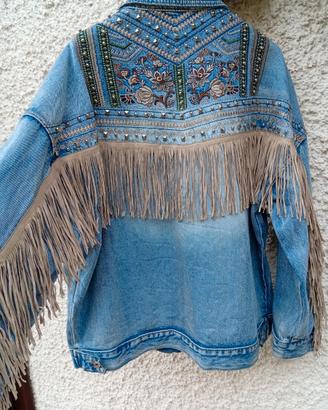 Giacca jeans con frange