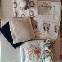 Copertine e lenzuola per carrozzina neonato