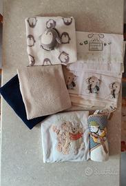 Copertine e lenzuola per carrozzina neonato