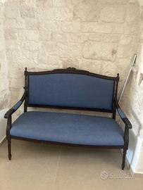 Panca vintage antica blu