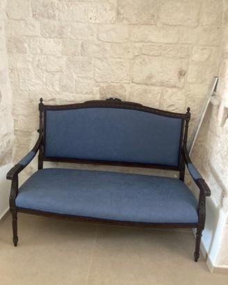 Panca vintage antica blu