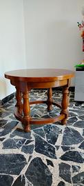 Tavolino rotondo in legno stile classico