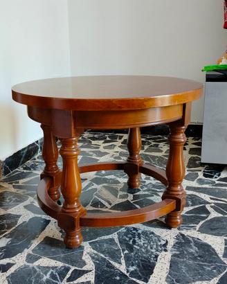Tavolino rotondo in legno stile classico