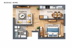 Ampio bilocale con giardino condominiale-ARGONNE