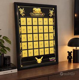 Pokemon 30th celebration quadro 50x70 gold