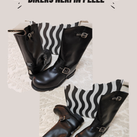 Stivali Biker Pelle Nera Puntale Ferro | Tg. 42 43