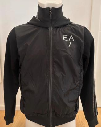 Giacca leggera sportiva nera con cappuccio M