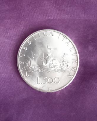 500 lire argento Caravelle