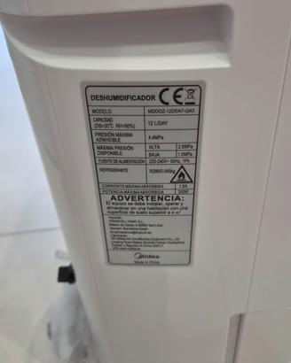 Deumidificatore Midea 12L/Day Nuovo Imballato 