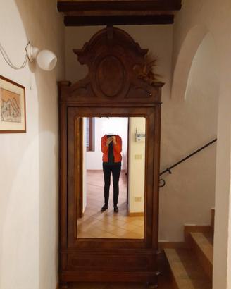 Armadio a specchio in legno