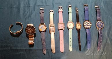 Lotto 8 orologi da polso uomo donna Curren vintage