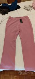 Pantaloni eleganti rosa cipria 