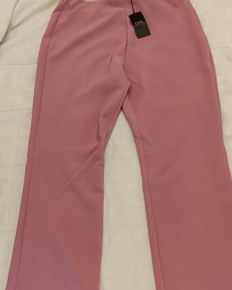 Pantaloni eleganti rosa cipria 