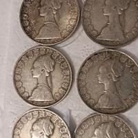 6 monete i 500 lire n argento Le Caravelle 