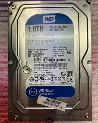 Hdd WD blue 1 tb sata