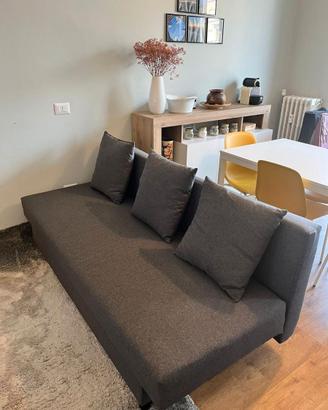 Divano letto ÄLVDALEN fodera Knisa grigio-beige