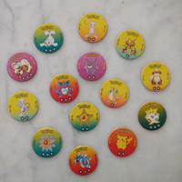 24 gettoni cartonati Pokemon degli anni 1997/1999