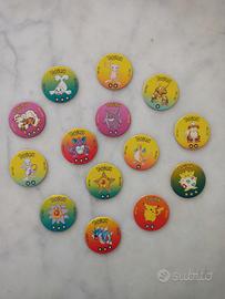 24 gettoni cartonati Pokemon degli anni 1997/1999