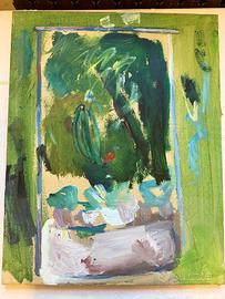 Ernesto Treccani - Olio su tela