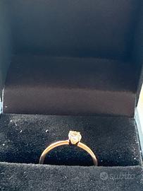 Anello solitario oro rosa 0.50 Ct