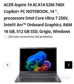 Notebook Aspire 14AI