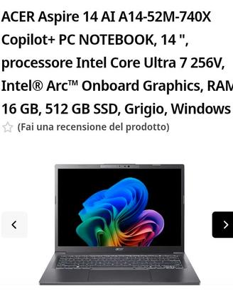 Notebook Aspire 14AI