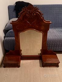 Specchiera in legno con Cimasa anni 50