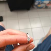 anello argento con diamante