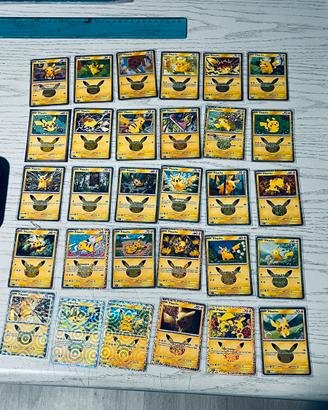 Serie completa 30 Pilachu Pokemon 30 Anniversario