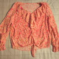 Maglia estiva floreale rosa S/M