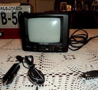 Televisore portatile B/N vintage  Irradio antenna