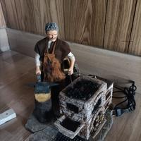 Statua Pastore con 2 movimenti Pigini Presepe 30 c