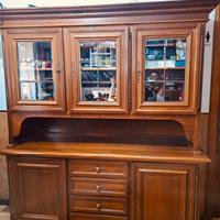 Credenza con cristalliera Del tongo in noce