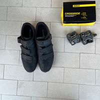 Scarpe mtb Bontrager numero 45 e pedali Mavic