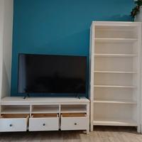 libreria, mobile tv, applique da sala