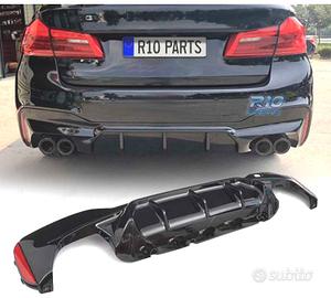 DIFFUSORE BMW G30 G31 LOOK M5 NERO LUCIDO