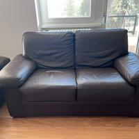 divano di pelle due posti Calia 