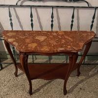 Consolle ingresso in marmo onice e legno massello