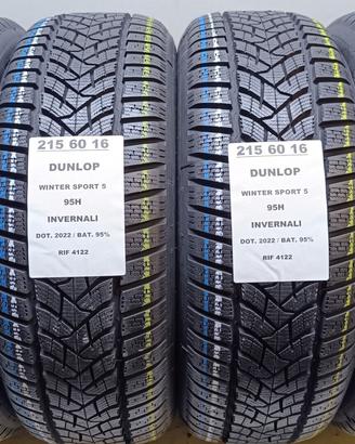 4 GOMME 215 60 16 DUNLOP INV RIF4122