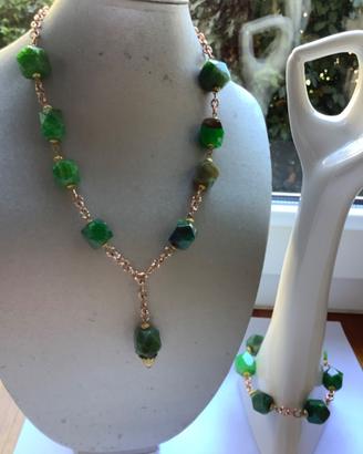 Parure Agata verde