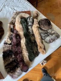 stole, manicotti e cappello in pelliccia
