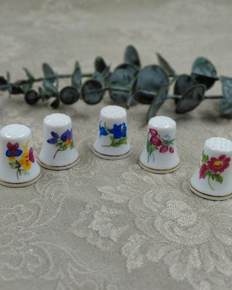 🌸 Set 5 Ditali da Collezione in Ceramica