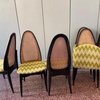 6 Sedie pieghevoli schienale paglia di Vienna