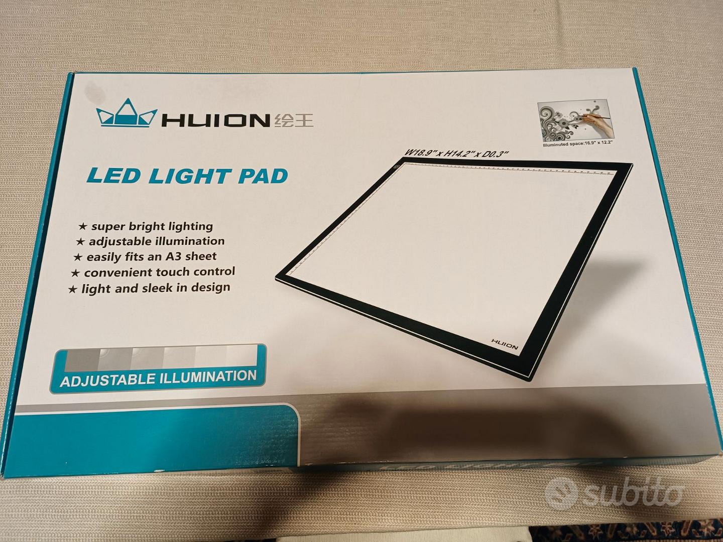 Tavola grafica luminosa a LED marca HUION - Informatica In vendita