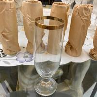 Set 8 Calici Cristallo Marcella Aglieri Oro