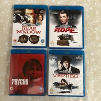 4 Blu-ray HITCHCOCK. Psycho, Vertigo, Rope, Rear W