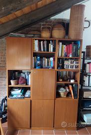 Libreria componibile moderna a 9 pezzi in legno