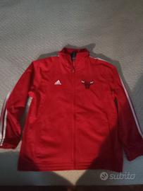 Giacca tuta da ginnastica rossa Chicago Bulls tg:M