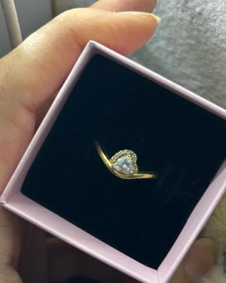 Anello Pandora Cuore Oro Bianco