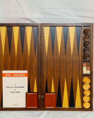 Elegante Backgammon in legno radica noce